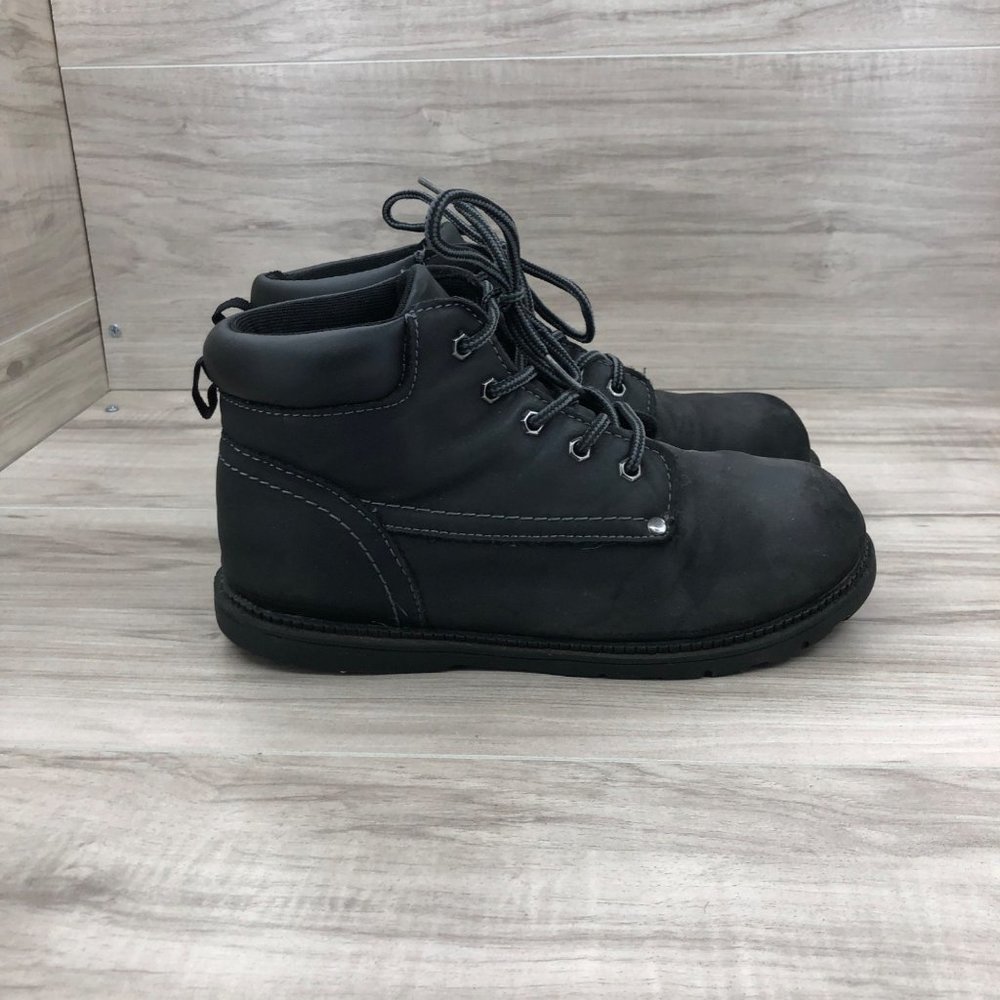 Brahma Ankle Boots Kids Youth 4 Black Lace Up